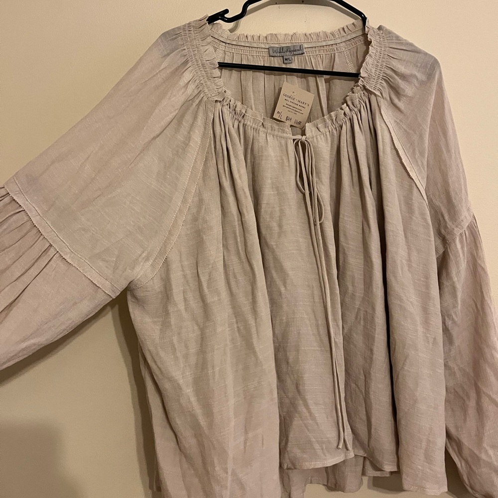Tan blouse